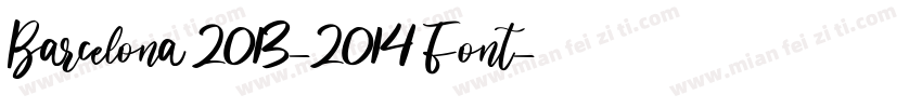 Barcelona 2013-2014 Font字体转换